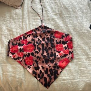 Superdown Leopard Halter Top